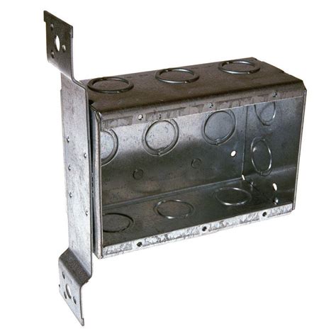 3 gang metal box with bracket|3 gang box home depot.